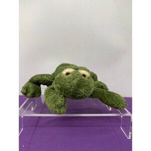 Mary Myers Floppy 10 Inch Green Frog Worn Tags Brown Plastic Eyes Plush Stuffed